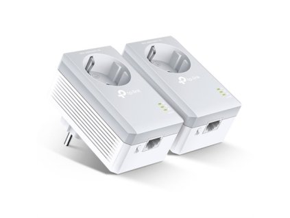 tp-link TL-PA4010P KIT, "AV600 Passthrough Powerline Starter KitKIT: 2× TL-PA4010PSPEED: 600 Mbps PowerlineSPEC: Qual TL-PA4010P KIT