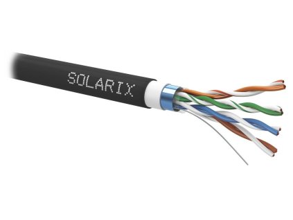 Solarix instalační kabel CAT5E FTP PVC+PE Fca dvojitý plášť 305m/cívka 27655197