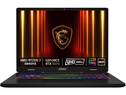MSI Crosshair/A16 HX D8WGKG-021CZ/R7-8840HX/16''/2560x1600/32GB/1TB/RTX 5070/W11H/Gray/2R 9S7-15PL21-021