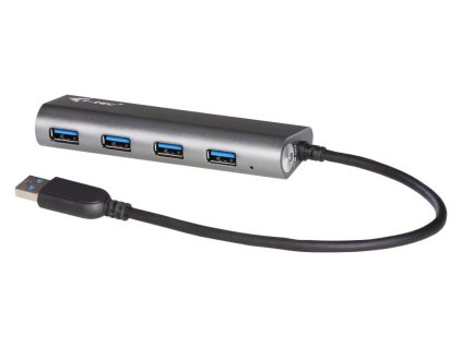 i-tec USB HUB METAL/ 4 porty/ USB 3.0/ napájecí adaptér/ kovový U3HUB448