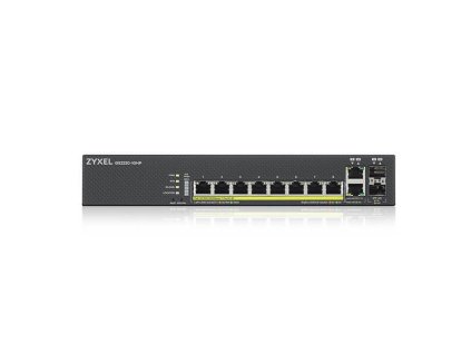 ZyXEL GS2220-10HP,EU region,8-port GbE L2 PoE Switch with GbE Uplink (1 year NCC Pro pack license bundled) GS2220-10HP-EU0101F