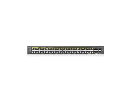 ZyXEL GS2220-50HP,EU region,48-port GbE L2 PoE Switch with GbE Uplink (1 year NCC Pro pack license bundled) GS2220-50HP-EU0101F