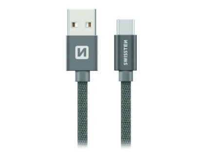 Swissten Datový Kabel Textile Usb / Usb-C 2,0 M Šedý 71521302