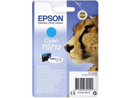 Epson Singlepack Cyan T0712 DURABrite Ultra Ink C13T07124012