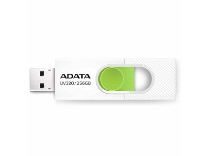 ADATA Flash Disk 256GB UV320, USB 3.2, bílo-zelená AUV320-256G-RWHGN