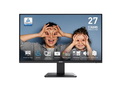 MSI Pro/MP273U/27''/IPS/4K UHD/60Hz/4ms/Black/2R PRO MP273U