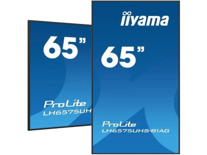 iiyama ProLite IDS, 24/7, 164cm (64,6''), 4K, USB, RS232, Ethernet, Android, kit (RS232), black LH6575UHS-B1AG