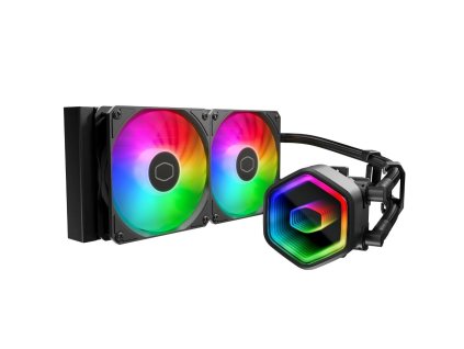 Cooler Master vodní chladič MasterLiquid 240 Core II, 2x240mm, LGA1851, AM5, černá MLW-D24M-A18PA-R1