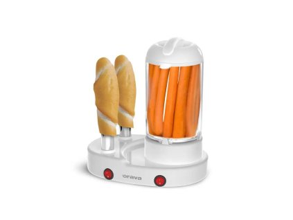Orava HM-04 hotdogovač s možností přípravy vajec, 400 W, až 6 párků, bílá HM-04