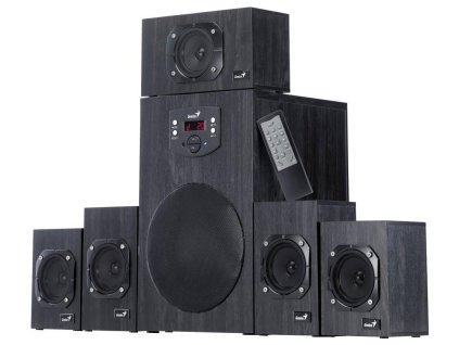 Drevené reproduktory GENIUS SW-HF 5.1 4500 v2, domáce kino, 125W RMS, DO 31730015400