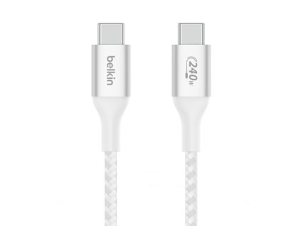 Belkin kábel Boost Charge USB-C to USB-C 1m 240W - White CAB015bt1MWH