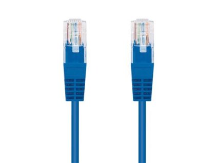 Kábel C-TECH patchcord Cat5e, UTP, modrý, 5m CB-PP5-5B