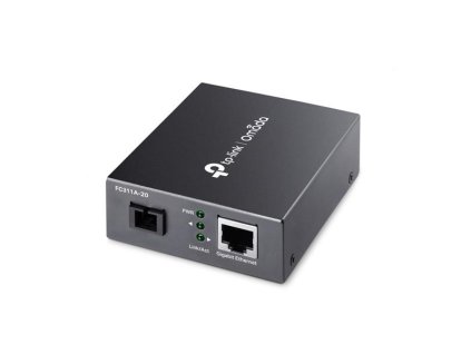 TP-LINK "Omada 10/100/1000 Mbps RJ45 to 1000 Mbps Single-mode SC WDM Bi-Directional Fiber ConverterPORT: 1× Gigabit SC FC311A-20