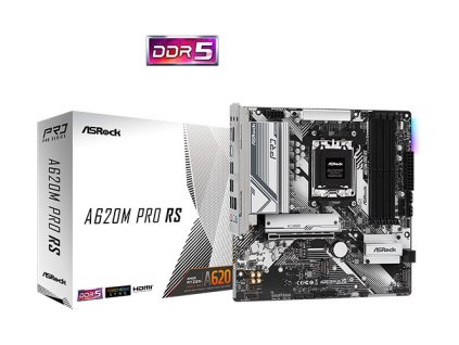 ASRock MB Sc AM5 A620M Pro RS, AMD A620, 4xDDR5, HDMI, DP A620M PRO RS