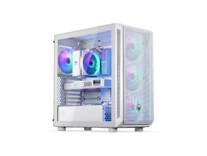 Endorfy skříň Arx 700 ARGB / ATX / 4x 140 ARGB fan (až 8 fans) / 2x USB / USB-C / mesh p. / tvrzené sklo / bílá EY2A017