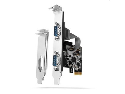 AXAGON PCEA-S2N, PCIe radič - 2x sériový port (RS232) 250 kbps, vrátane LP PCEA-S2N