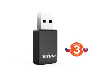 Tenda U9 WiFi AC650 USB adaptér, 633 Mb/s (433 + 200 Mb/s), 802.11 ac/a/b/g/n, OS Win XP/7/8/10/11 75011823