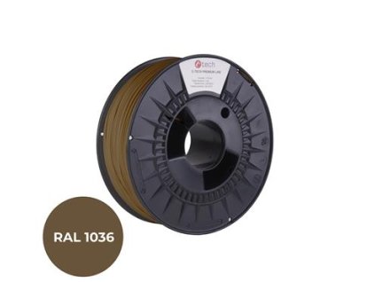 Tlačová struna (filament) C-TECH PREMIUM LINE, PETG, perleťová zlatá, RAL1036, 1,75mm, 1kg 3DF-P-PETG1.75-1036
