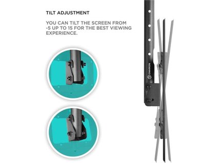 ONKRON TV Stropný držiak s nastaviteľnou výškou pre 32 až 80-palcové LED TV, VESA 600x400, 65KG, čierny N1L-B