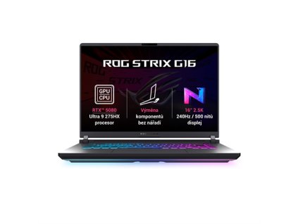 ASUS ROG Strix G16/Ultra 9 275HX/32GB/1TB SSD/X9/RTX5080/16"WQXGA /bez OS/Eclipse Gray G615LW-NEBULA054