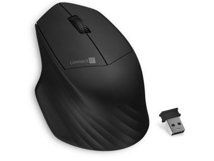 CONNECT IT Trojitá bezdrôtová myš SmartSwitch, 2.4 GHz a Bluetooth 5.0, čierna CMO-4040-BK