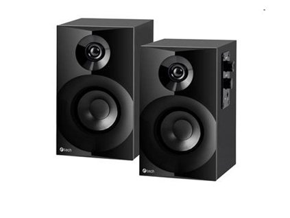 Repro C-TECH SPK-14, 2.0, drevenné, čierne SPK-14