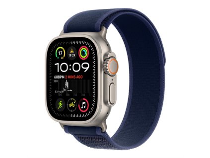 Apple Watch Ultra 2 GPS + Cellular 49mm Natural Titanium Case with Blue Trail Loop - S/M MX4J3CS/A
