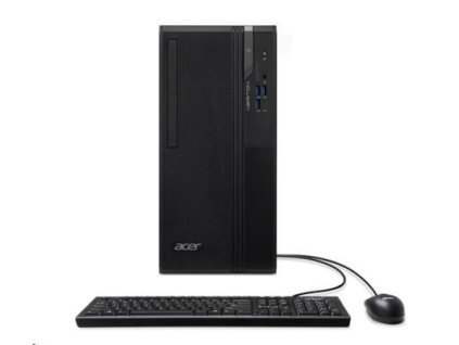 ACER PC Veriton VS2720G, i3-14100,8GB DDR5,512GB M.2 SSD,Wifi,DVD±RW,USB KB+mouse,W11P,180W,Black DT.R1PEC.005