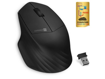 CONNECT IT Triple, Bezdrôtová myš, čierna CMO-4040-BK