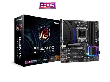 ASRock MB Sc AM5 B650M PG Riptide, AMD B650, 4xDDR5, 1xDP, 1xHDMI, mATX B650M PG Riptide