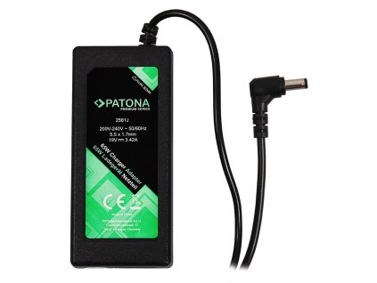 PATONA napájecí adaptér k ntb/ 19V/3,42A 65W/ konektor 5,5x1,7mm/ ACER PREMIUM/ délka kabelu 2,5 m PT2561
