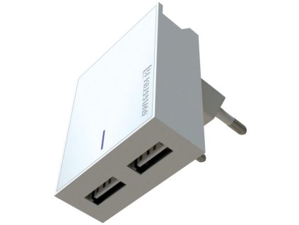 Swissten Síťový Adaptér Smart Ic 2X Usb 3A Power + Datový Kabel Usb / Micro Usb 1,2 M Bílý 22041000