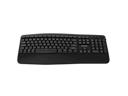 Canyon HKB-W6, 2v1 bezdrôtová klávesnica, ergonomická s opierkou, vodeodolná, 104 klávesov, SK/CZ, čierna CNS-HKBW6-CS