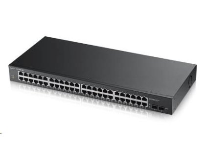 Zyxel GS1900-48 50portový gigabitový webový inteligentný prepínač, 48x gigabitový RJ45, 2x SFP GS1900-48-EU0102F