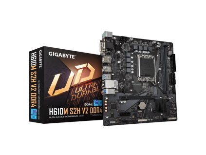 GIGABYTE MB Sc LGA1700 H610M S2H V2 DDR4, Intel H610, 2xDDR4, 1xDP, 1xHDMI, 1xDVI, 1xVGA, mATX H610M S2H V2 DDR4