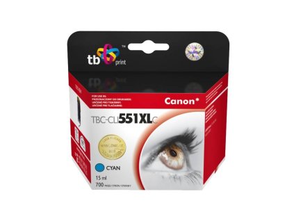 Ink. kazeta TB komp. s Canon CLI-551XL,6444B001 CY TBC-CLI551XLC