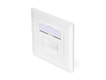 DIGITUS Zásuvka Profi STP 2 port, Cat6A pod omietku, LSA, biela, vertikal.kabel.instalace