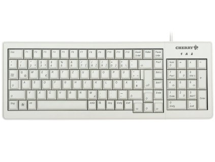 CHERRY klávesnice G84-5200 + kryt 615-5200/drátová/USB/šedá/EU layout/ochrana před rozlitou tekutinou, olejem, naftou