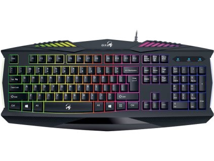 GENIUS GX GAMING Scorpion K220/ Herní drátová klávesnice/ podsvícená/ USB/ černá/ CZ+SK layout