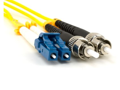 Optický patchkábel duplexný, LC-ST 9/125um SM, 1m, OS2 1040