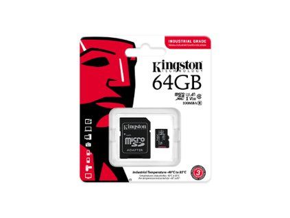 KINGSTON Micro SDXC INDUSTRIAL64GB C10 A1+ada SDCIT2/64GB
