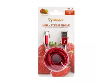 SBOX USB-TYPEC-15R Kábel USB 2.0/TypeC 1,5m čer USB-TYPEC-15R