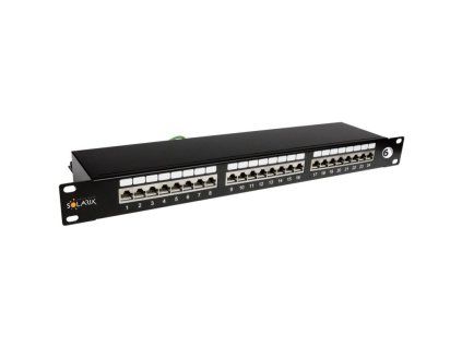 SOLARIX 19" Patch panel 24 x RJ45 CAT6 STP SX24-6-STP-BK