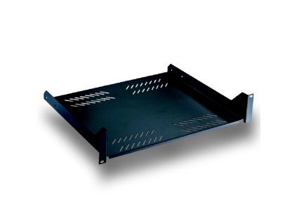 19'' Polica s perforáciou 2U 400mm 7539