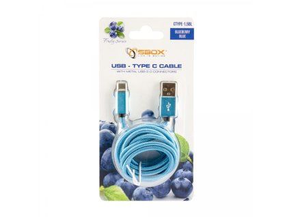 SBOX USB-TYPEC-15BL Kábel USB 2.0/TypeC 1,5m modr USB-TYPEC-15BL