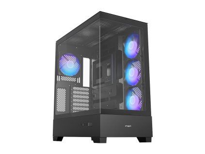 FSP M370-BA/Midi Tower/Transpar./Čierna POC0000370