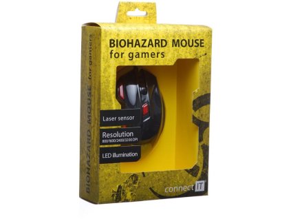 CONNECT IT CI-191 Biohazard myš black
