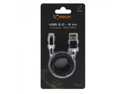 SBOX IPH7-B Apple Lightning/USB-A čierny 1,5m IPH7-B