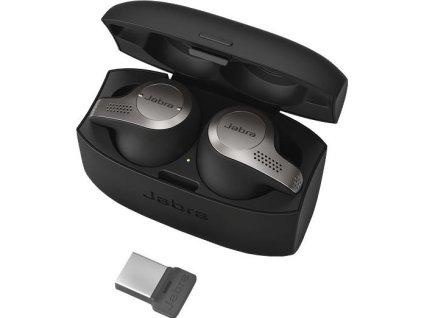JABRA Evolve 65T, MS (USB dongle), titánovo čierne