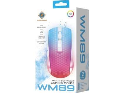 DELTACO GAM-145-W WM89, Herná myš, USB-C, biela